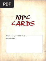 NPC Cards