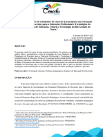 Palavras-Chave: Formação Docente, Práticas Pedagógicas, Espaços de Educação Profissional