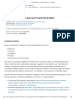 Induction of General Anesthesia - Overview