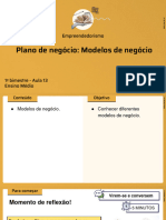 Plano de Negócio: Modelos de Negócio: Empreendedorismo