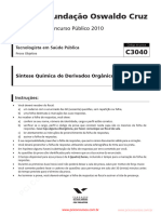 c3040 - Síntese Química de Derivados Orgânicos - 2010