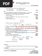 Haloalkanes and Haloarenes 2ndPUC PYQs