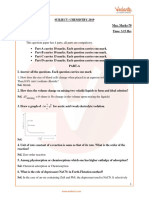 Karnataka PUC Board (KSEEB) Chemistry Class 12 Question Paper 2019