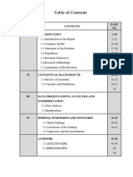 Table of Contents Project