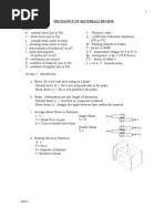 Mechanics of Materials Review