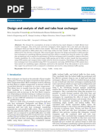 Design and Analysis of Shell and Tube Heat Exchanger