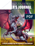 Splinters of Faith 5E Players Journal