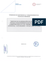 Servicio de Elaboracion de Expediente Tecnico: Mantenimiento Rutinario de La Carretera - Alto Blanco