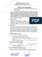 Termino y Referencia Servicio de Intalacion e Integracion Del Sistema de Comunicaciones