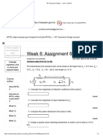 RF Transceiver Design - Assignment - Week 6