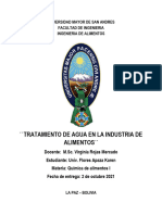 Tratamiento de Agua en La Industria de Alimentos Pia 311