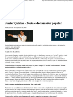 Jessier Quirino - Poeta e Declamador Popular - Caderno 3 - Diário Do Nordeste