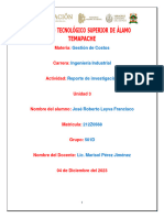 Rep. Investigación - U3 Gestion de Costos-Jose Roberto Leyva Francisco