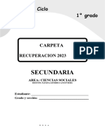 CC - Ss. - Carpeta de Recuperación Vi Ciclo-Cc - SS Primero