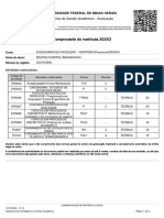 Comprovante de Matrícula 2023/2: Sistema de Gestão Acadêmica - Graduação