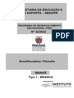 Secretaria Da Educação E Do Esporte - Seed/Pr: Programa de Desenvolvimento Educacional (Pde)