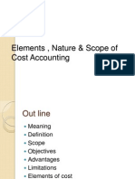 Elements, Nature & Scope of Cost Accounting