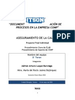 Aseguramiento de La Calidad Proyecto