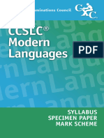 CCSLC Modern Languages Sylabus