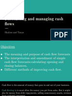 Cashflow Forecasts .