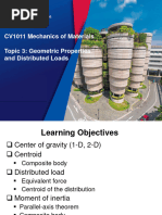 CV1011 - 3 Geometric Properties and Distributed Loads