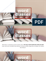 Part of Speech (Word Classes)