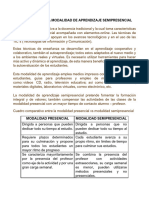 A. La Modalidad de Aprendizaje Semipresencial