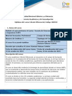 Syllabus Del Curso Cálculo Diferencial