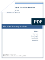 Wire Winding Machine Final Report Sept 2011 May 2012