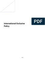 International Exclusive Policy Wording