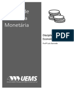 Noções de Economia Monetário - Resumo Laís