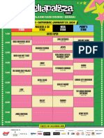 Lineup Schedule