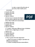 Biodiversity Quiz U6