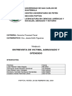 Primera Exposicion Entrevista de Victima, Agraviado y Ofendido