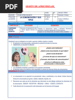 Sesion de Clase 1 - La Comunicación y Sus Tipos - Iep Emaus - 1ero Secundaria