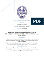 Proyecto de Intervención Comunitaria Robert Aquino Montero 100667436