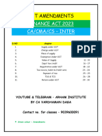 GST Amendment Sheet