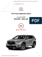 2016 Toyota Highlander Trim Differences