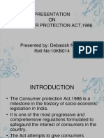 Presentation ON Consumer Protection Act, 1986