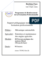 Entretien Et Maintenance Des Engins Agricoles - Travaux Pratiques Des Moteurs Diesel (Niveau de Base)