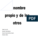 El Nombre Propio y de Los Otros