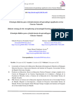 Estrategia Didáctica para El Fortalecimiento Del Aprendizaje Significativo de Las Ciencias Naturales