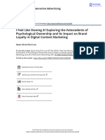 Hypothesis-I Feel Like Owning It Exploring The Antecedents of Psychological Ownership and Its Impact On Brand Loyalty in Digital Content Marketing