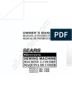 Kenmore 385.17026 Sewing Machine Instruction Manual