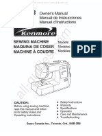 Kenmore 385.17630 Sewing Machine Instruction Manual