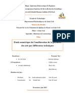 Etude Numérique de L'amélioration de La Portance Des Sols Par Différentes Techniques