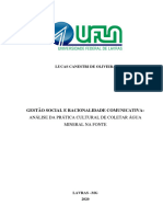 TESE - Gestão Social e Racionalidade Comunicativa Análise Da Prática Cultural de Coletar Água Mineral Na Fonte