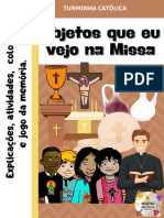 Material 05 - Objetos Que Eu Vejo Na Missa - Colorir, Jogo Da Memória, Recortar e Colar