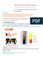 Partie1 - Le Sang Et La Circulation Avec Correction