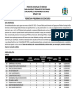 Legislativo - Copeiro - Result. Preliminar Concurso